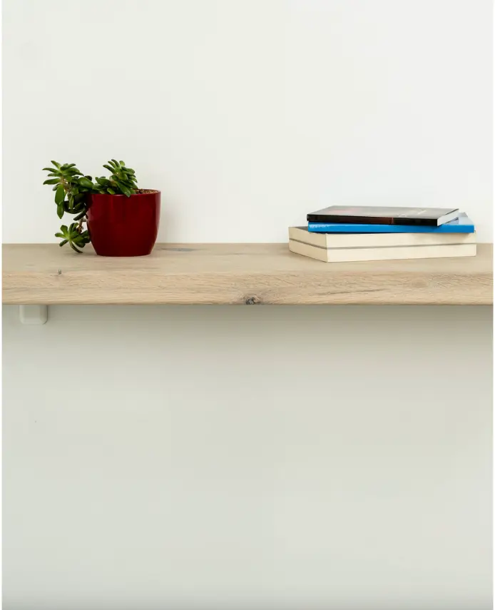 Minimalist wooden shelf by Lignau,