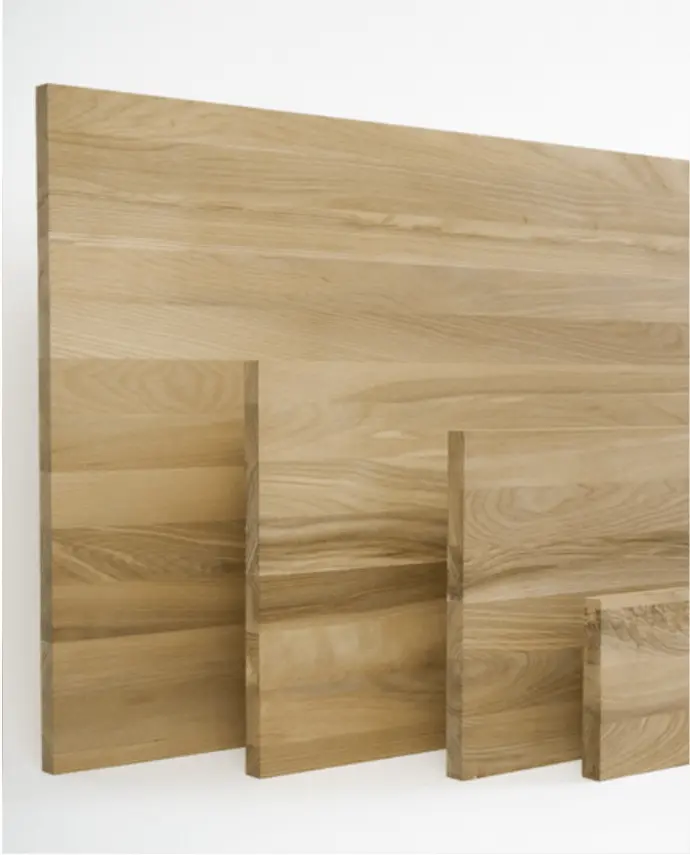 Assortment of Lignau's wooden panels in various sizes and finishes