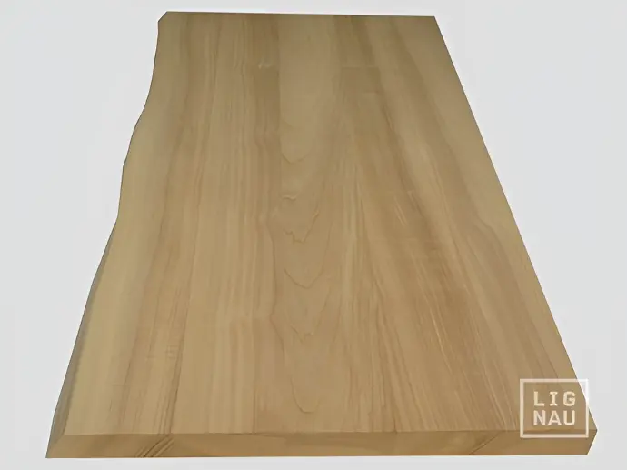 Solid Ash Worktop with natural unedged front edge, 40 mm Prime-Nature grade, unfinished