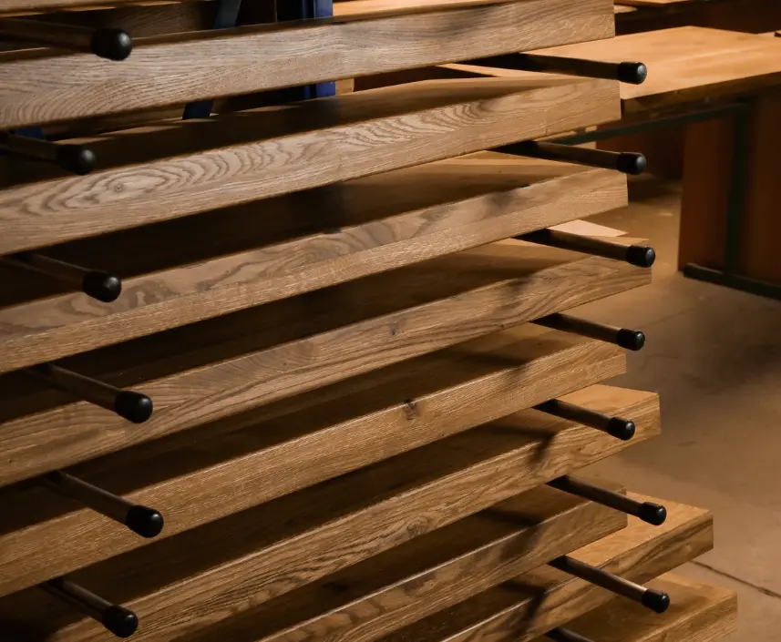 Wooden stair treads